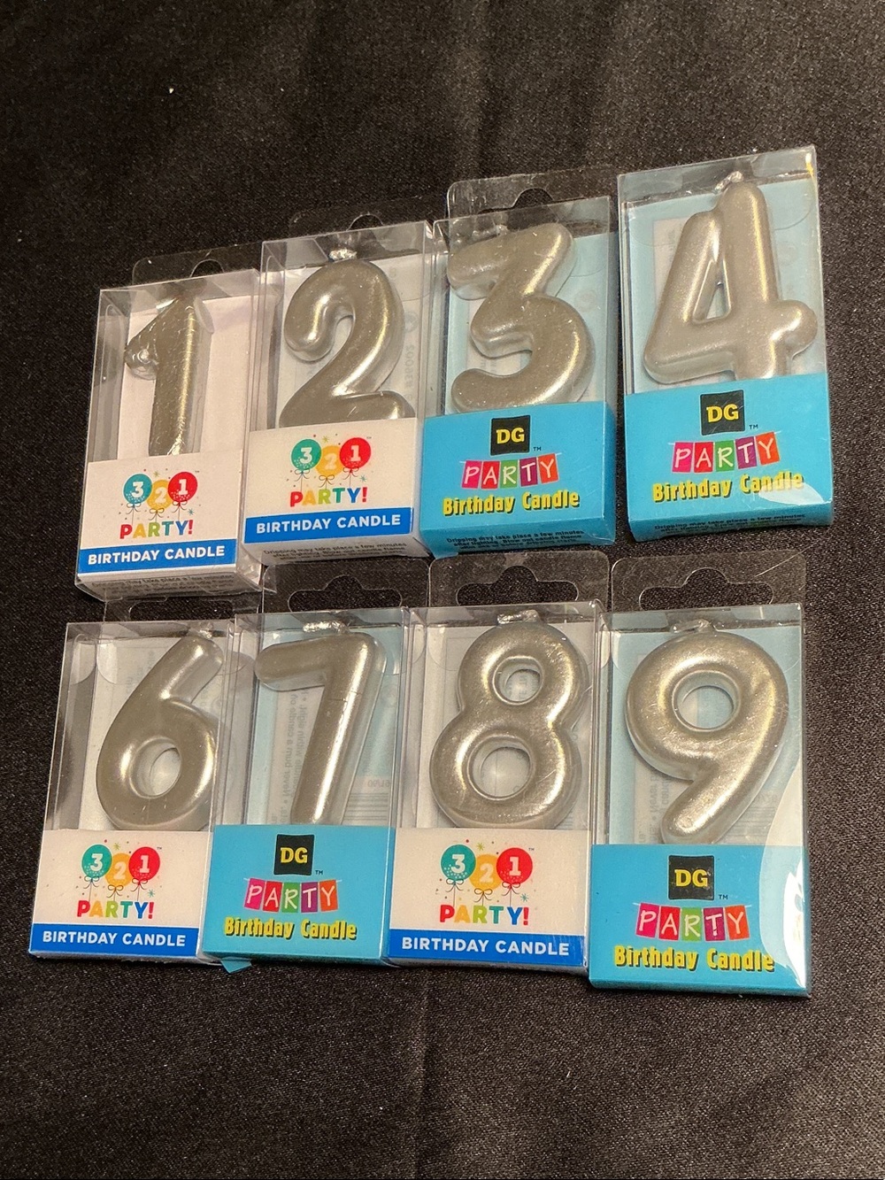 2 for $4 Silver Number Birthday Candle - Choose Digit in Comment After Purchase